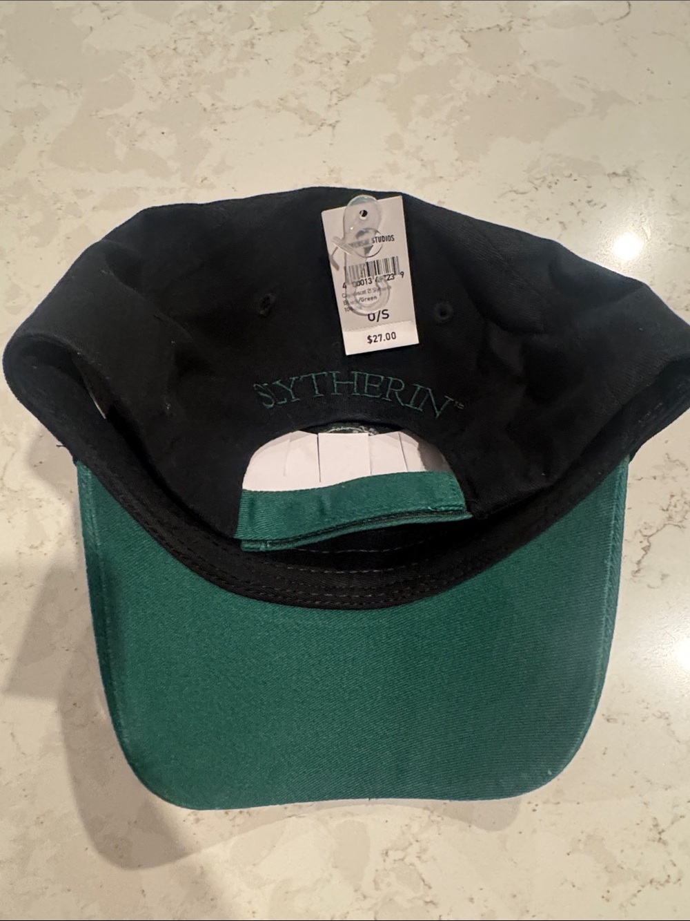 Black and Dark Green Embroidered Slytherin House Baseball Cap - Picture 2 of 4